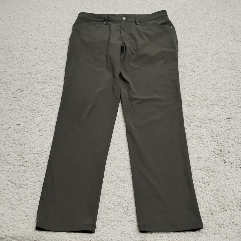 Lululemon ABC Pants Mens 32 Green Smart Casual Golf Warpstreme Stretch Preppy